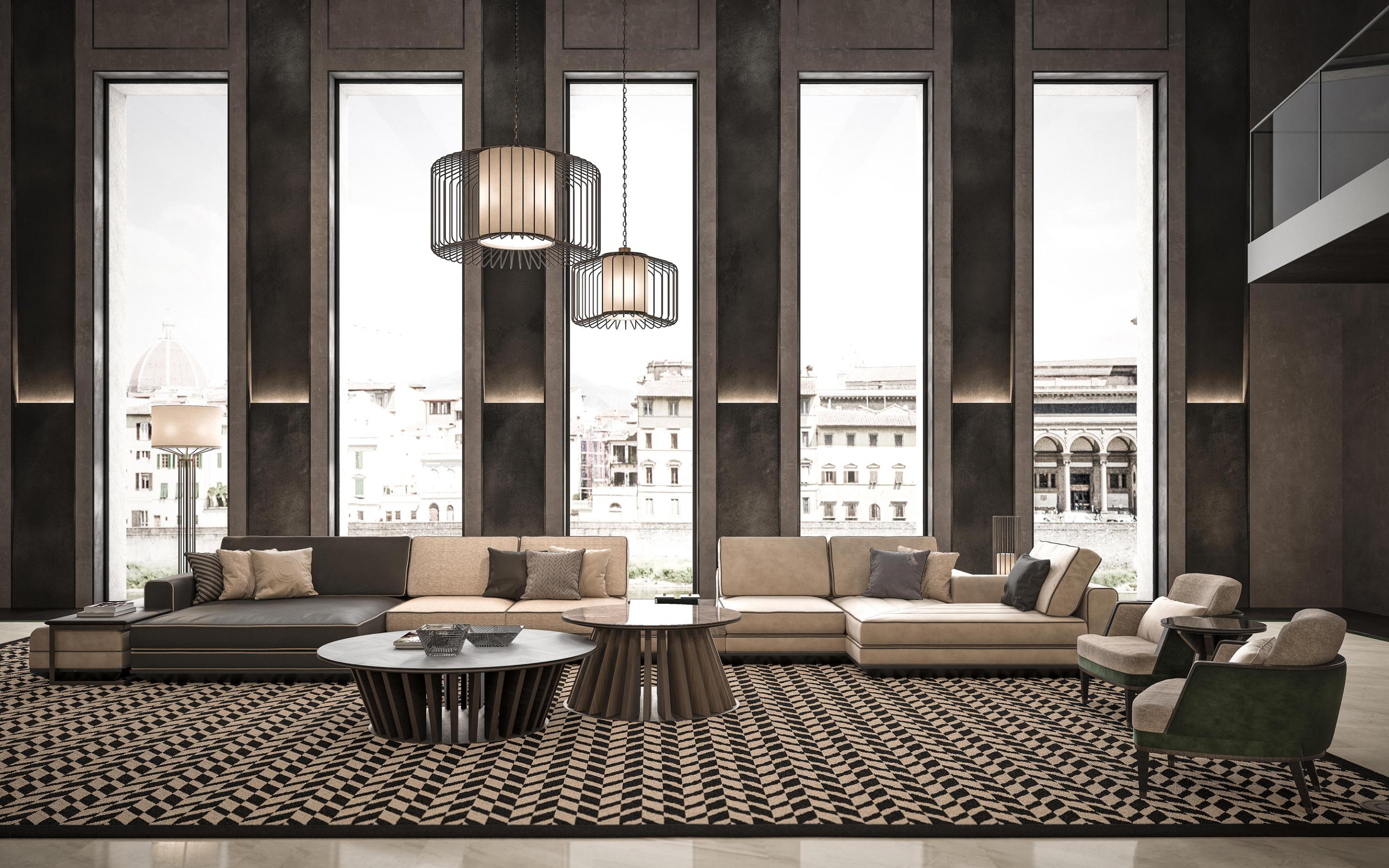 Ciemnobrązowy stolik kawowy