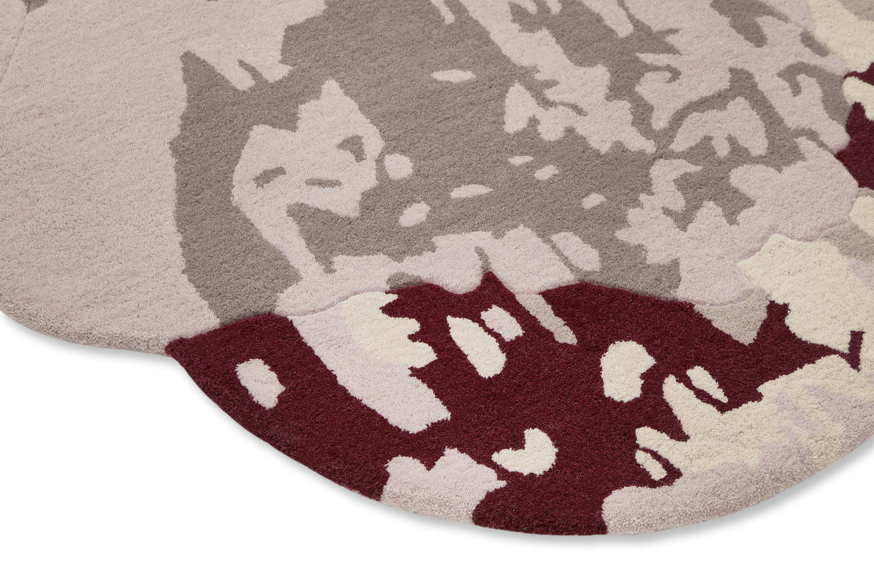 Dywan Shaped Magnolia Burgundy 162303 | Rozmiar: Ø 200 cm
