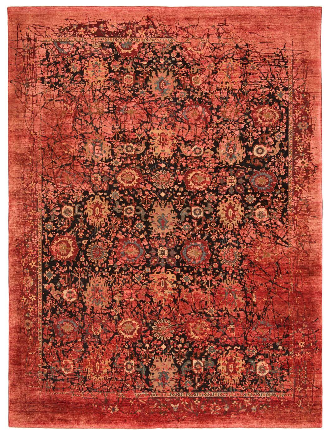 Dywan Bidjar Paddington Pleasure Black Red Silk | Rozmiar: 200 x 300 cm