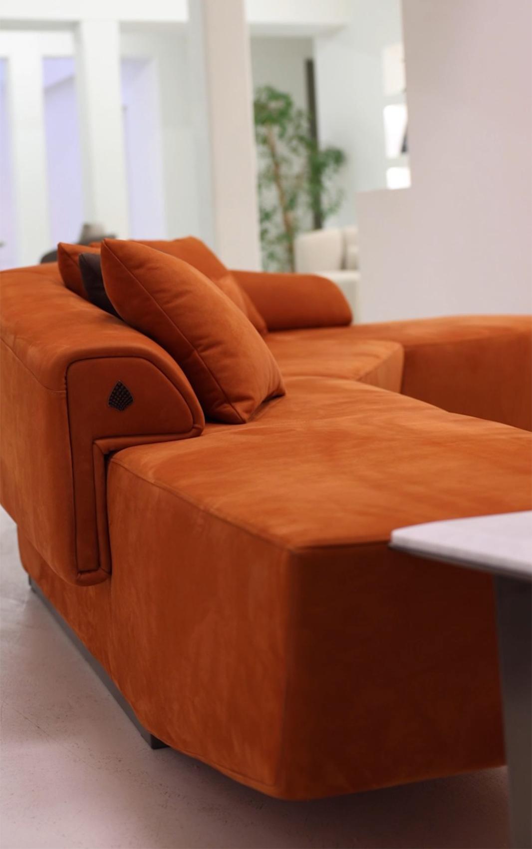 Rdzawa sofa modułowa Dubhè