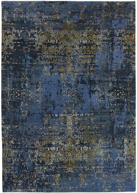 Dywan Abstract Blue Gold | Rozmiar: 170 x 240 cm