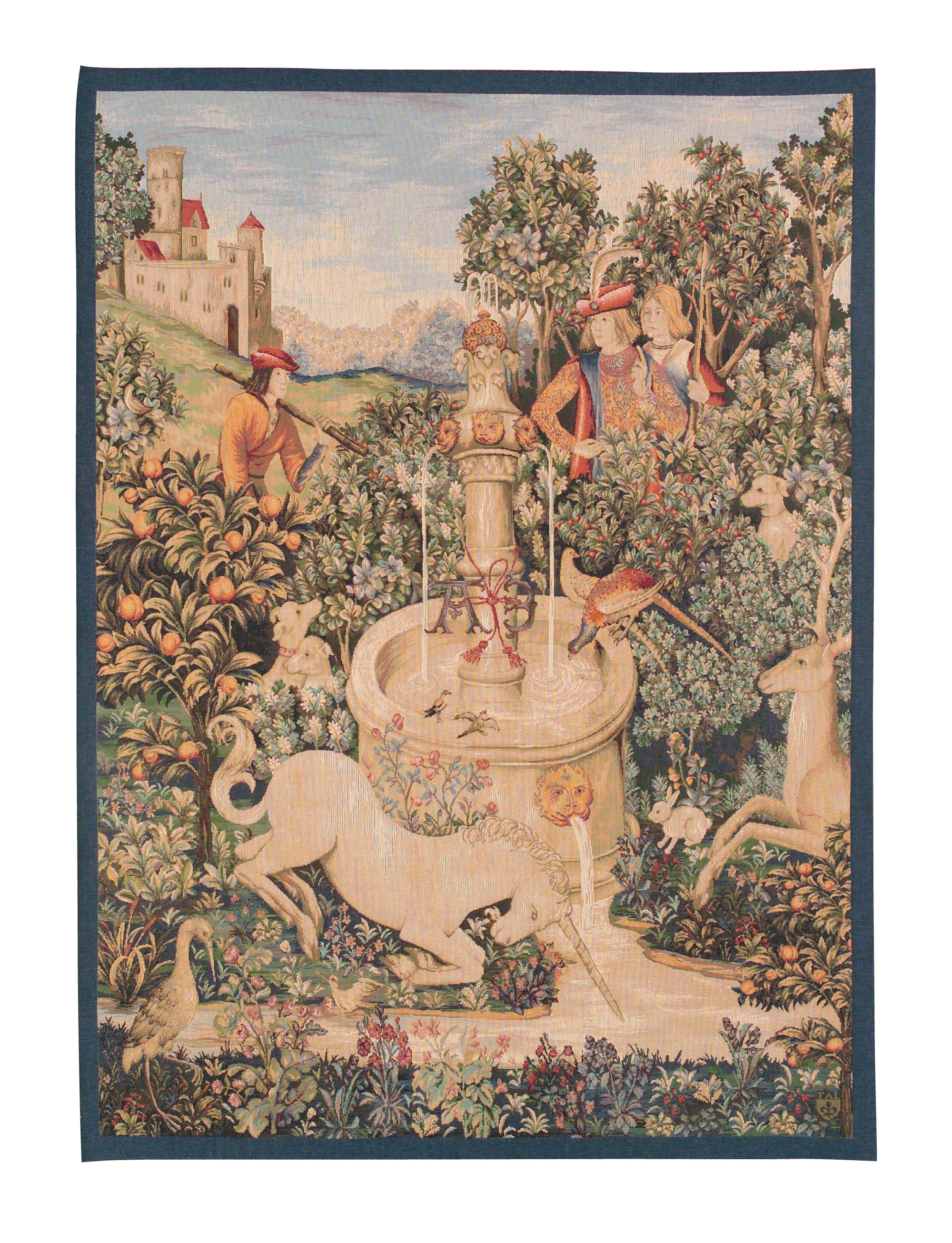 Gobelin Unicorn at the Fountain | Rozmiar: 75 x 150 cm