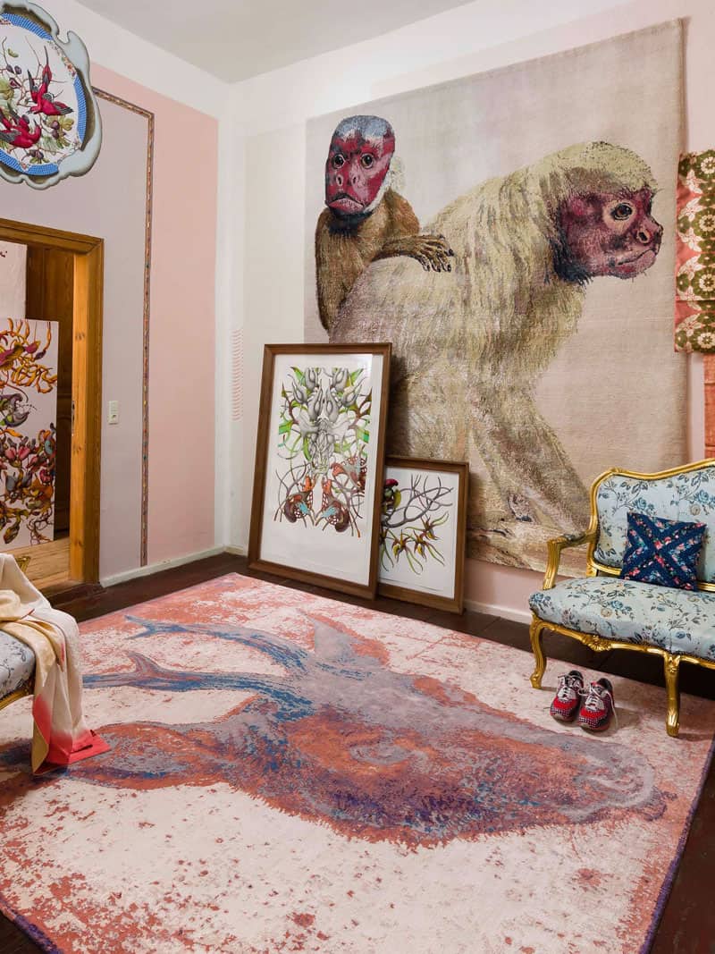 Dywan Two Monkeys Original on White