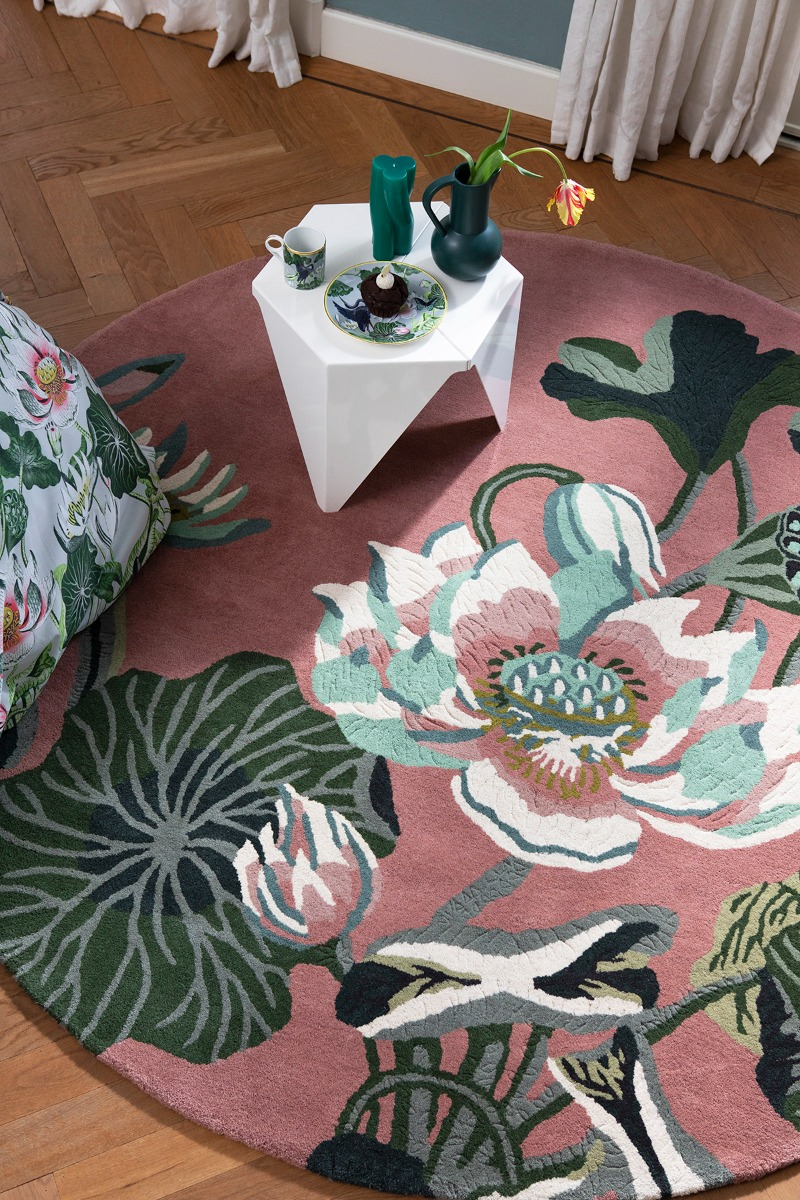 Dywan Okrągły Waterlily Dusty Rose 38602 | Rozmiar: Ø 150 cm