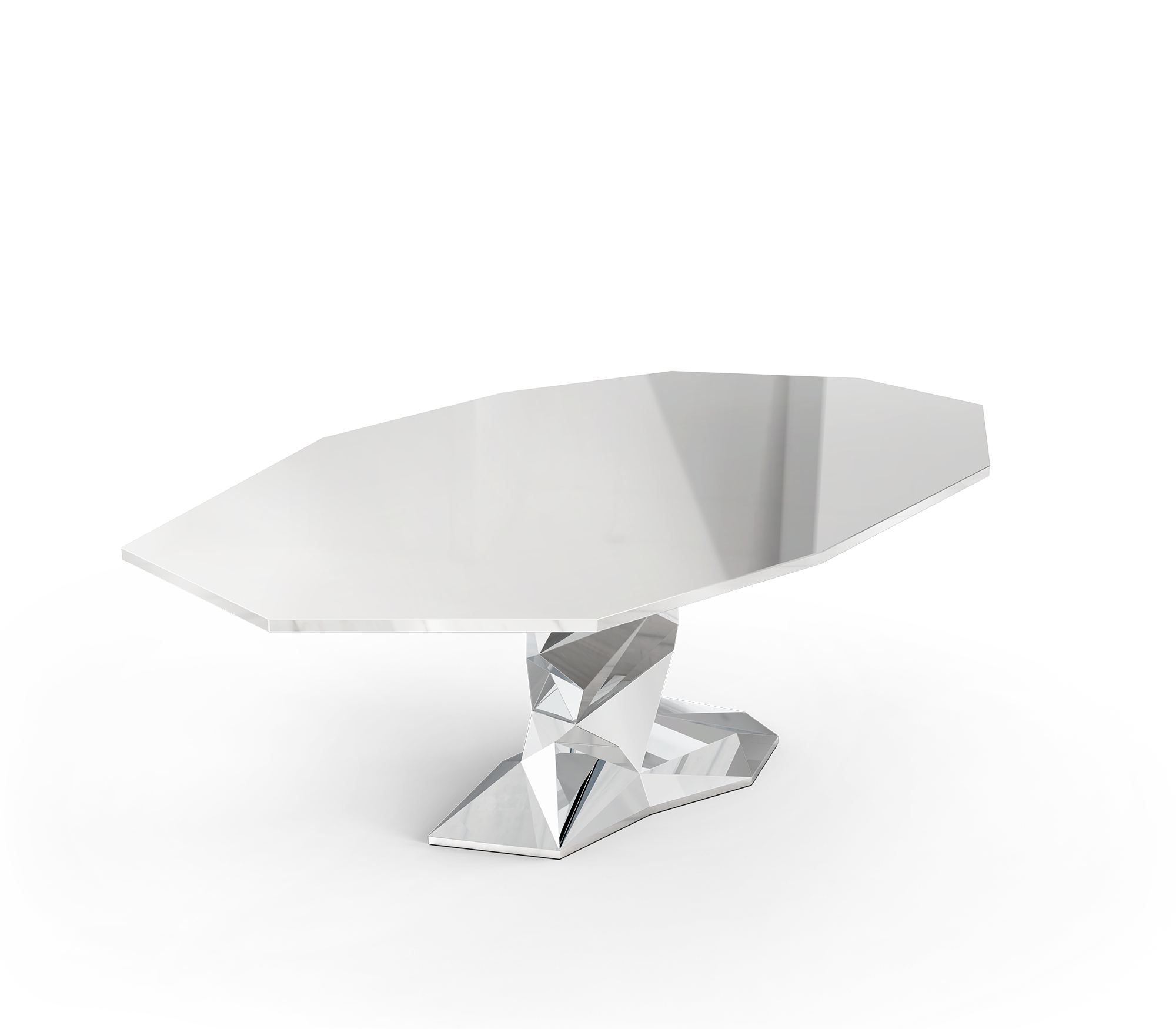 Stół jadalniany Bonsai srebrny Luxe