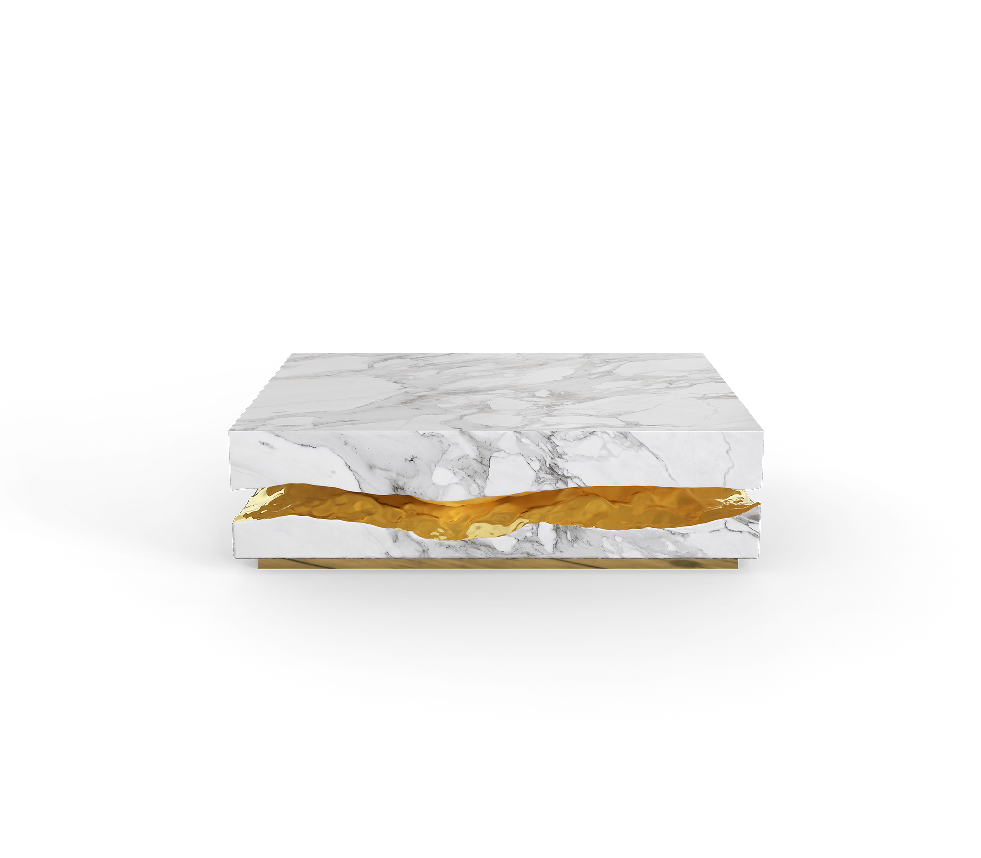 Stolik kawowy Boulder z marmuru Carrara