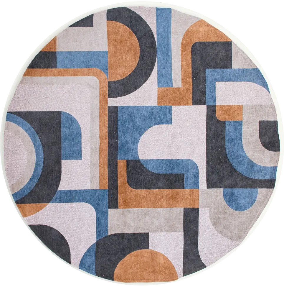 Dywan okrągły Camel Blue 9196 | Rozmiar: Ø 240 cm