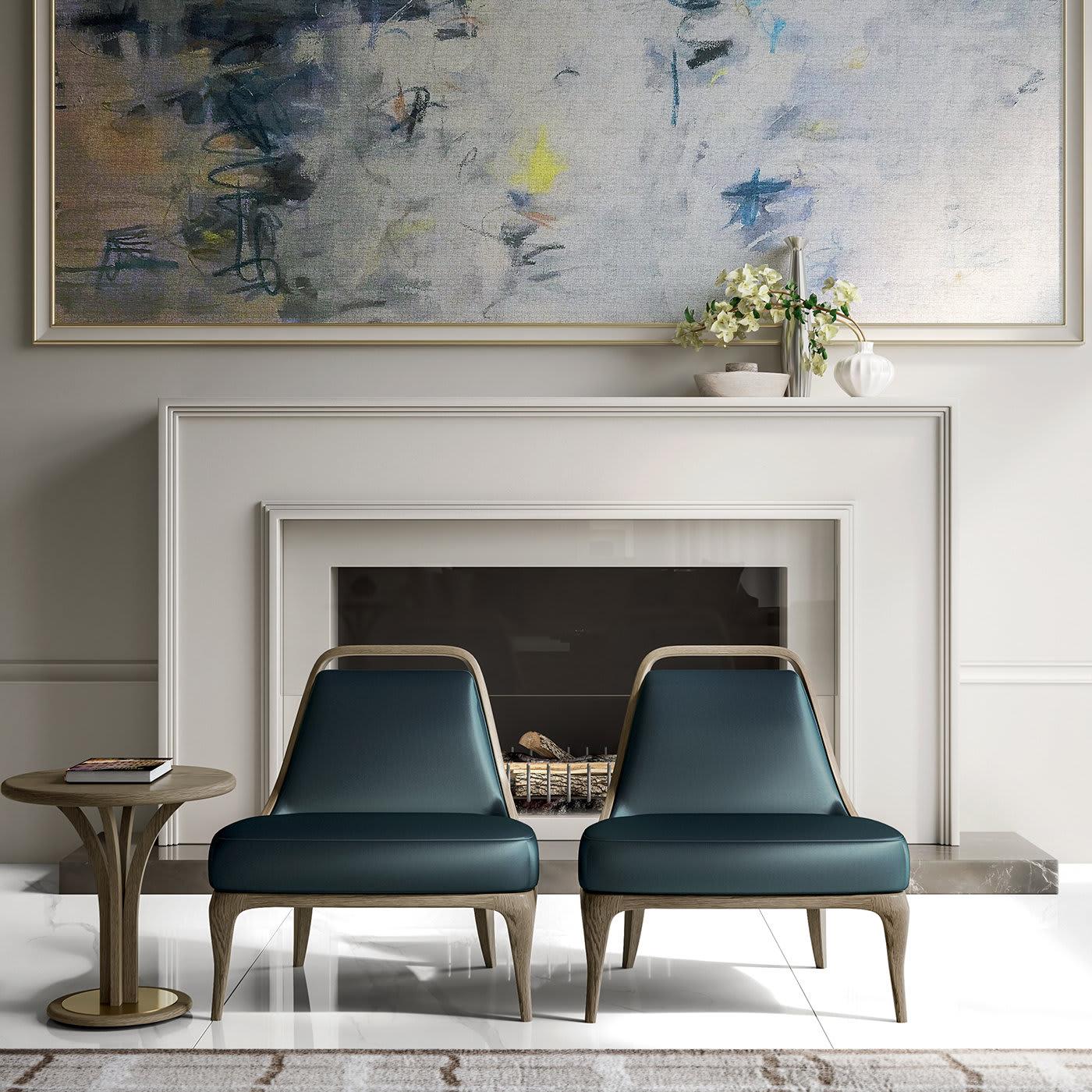 Zielony aksamitny fotel