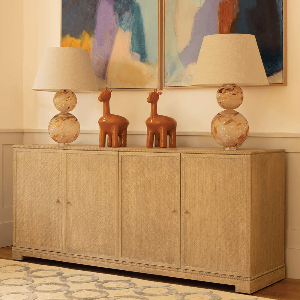 Kredens York Venetian White Oak