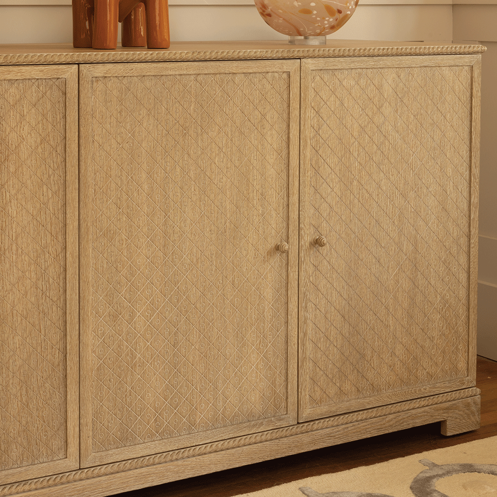 Kredens York Venetian White Oak