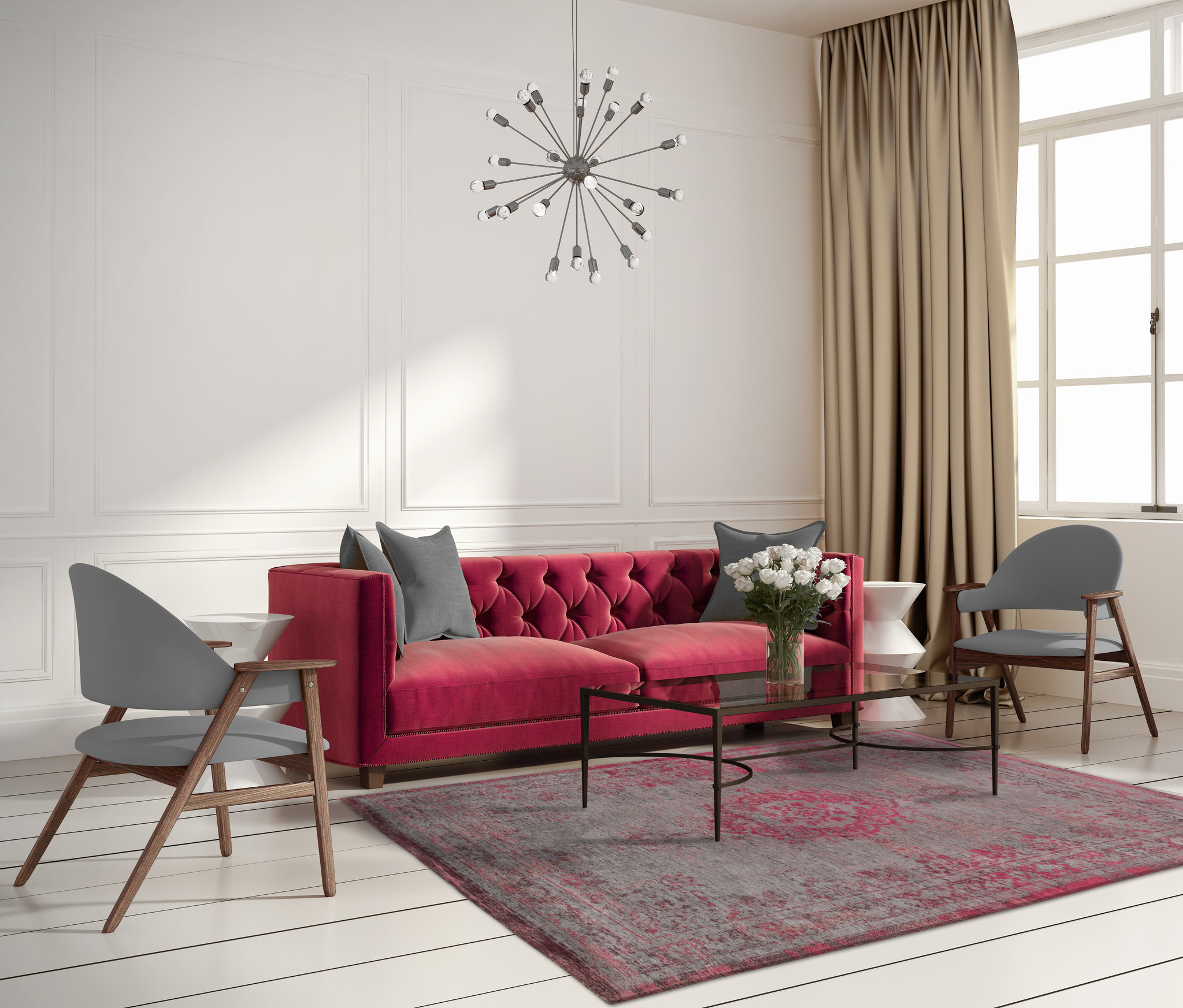 Dywan 8261 Pink Flash | Rozmiar: 200 x 280 cm