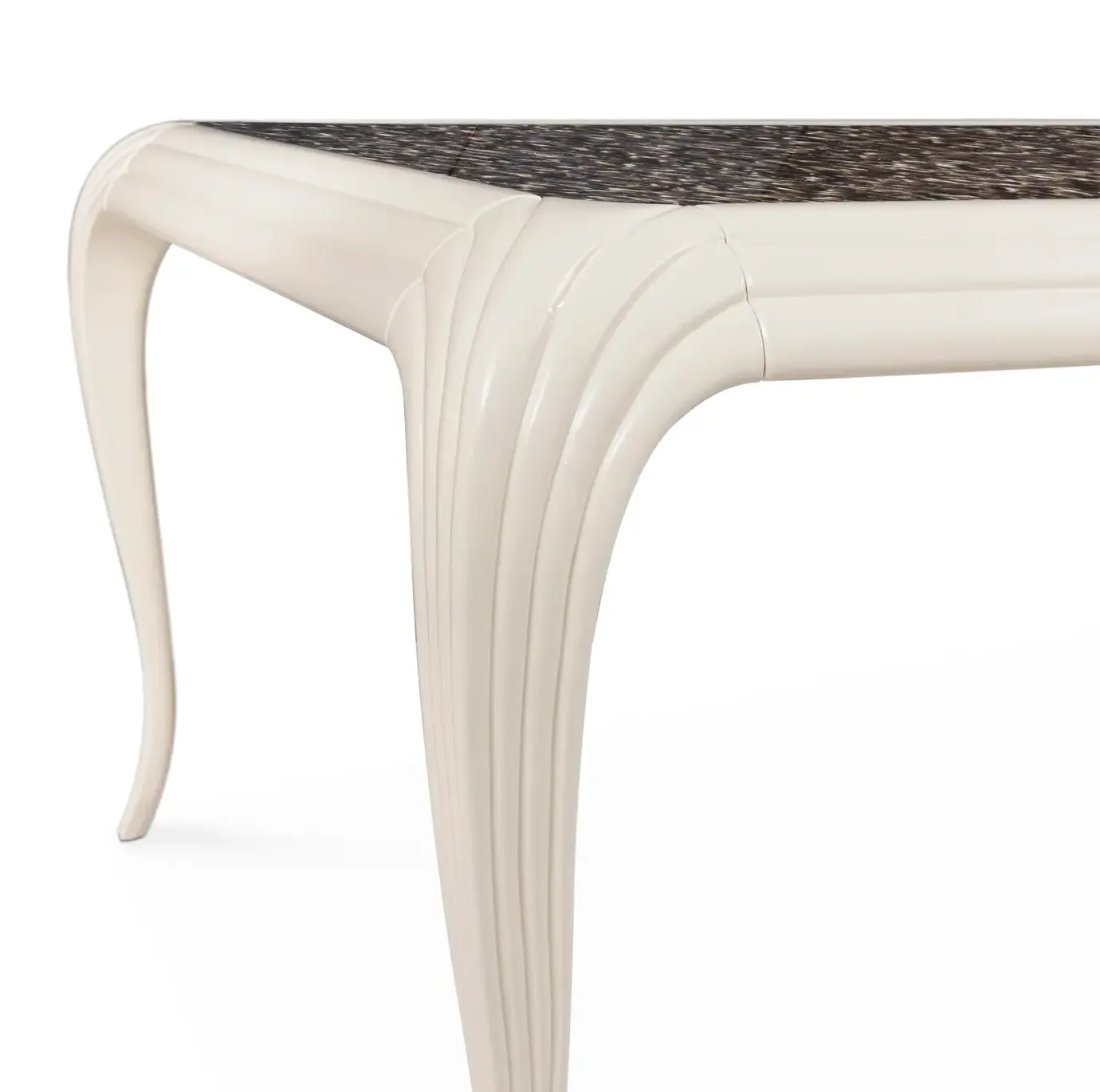 Stół jadalniany Mistral z egzotycznym blatem z piór