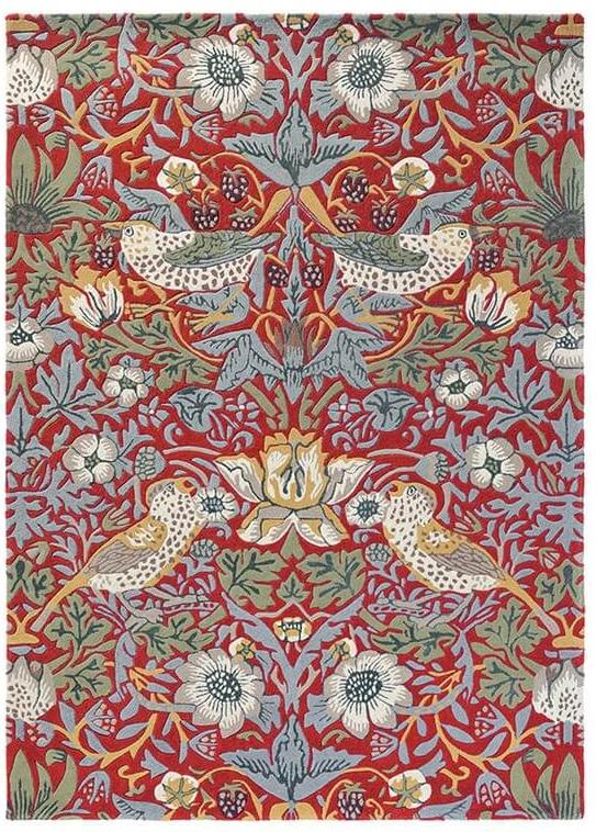 Dywan Strawberry Thief 027700 Crimson | Rozmiar: 250 x 350 cm