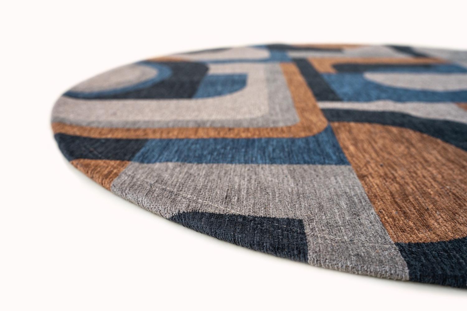 Dywan okrągły Camel Blue 9196 | Rozmiar: Ø 240 cm