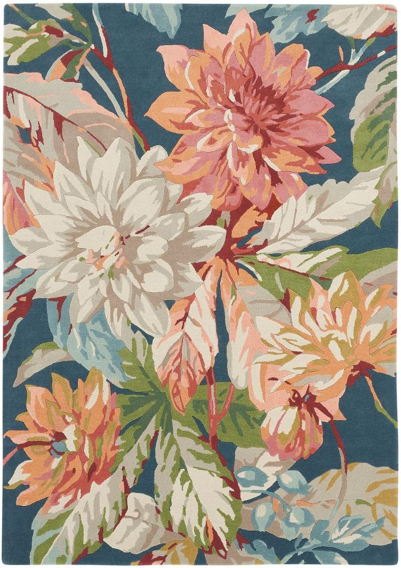 Dywan Dahlia and Rosehip Teal 50608 | Rozmiar: 140 x 200 cm