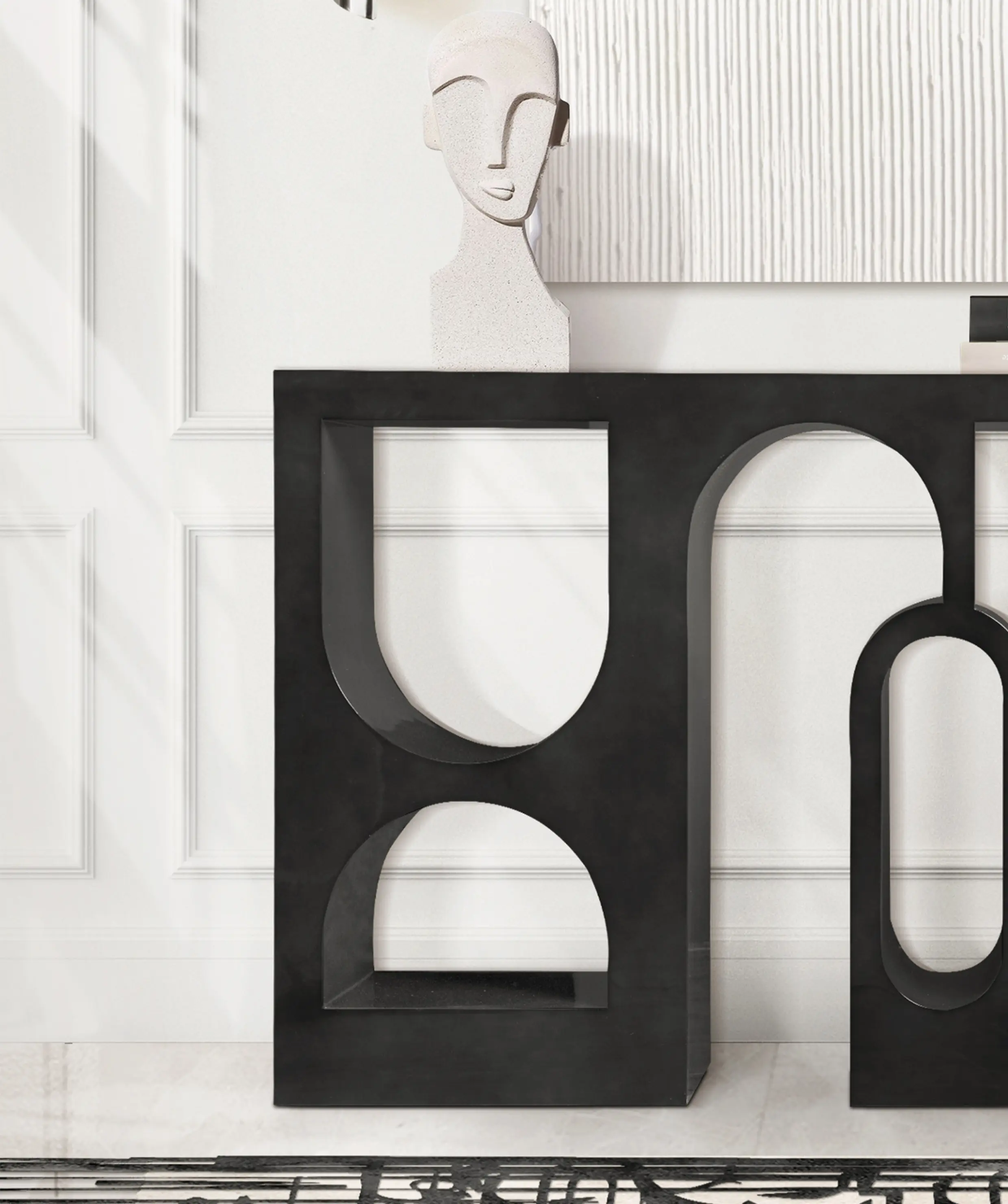 Konsola premium błyszcząca czarna