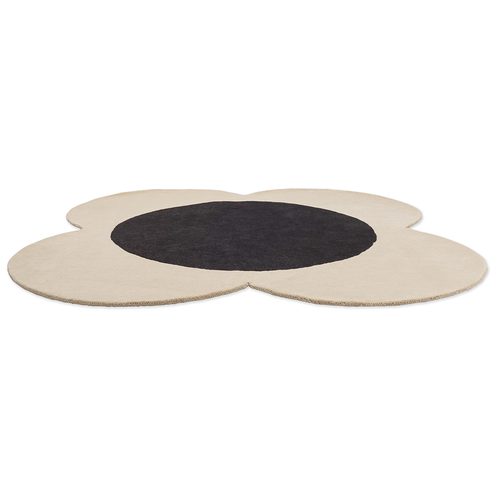 Dywan Flower Spot Ecru / Black 158409 | Rozmiar: Ø 200 cm