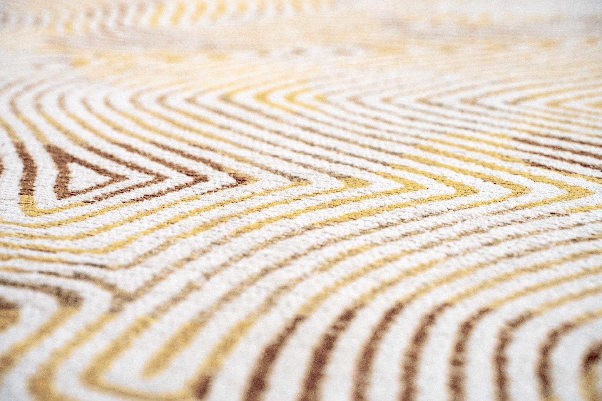 Dywan okrągły Yellow Hippy 9799 | Rozmiar: Ø 140 cm
