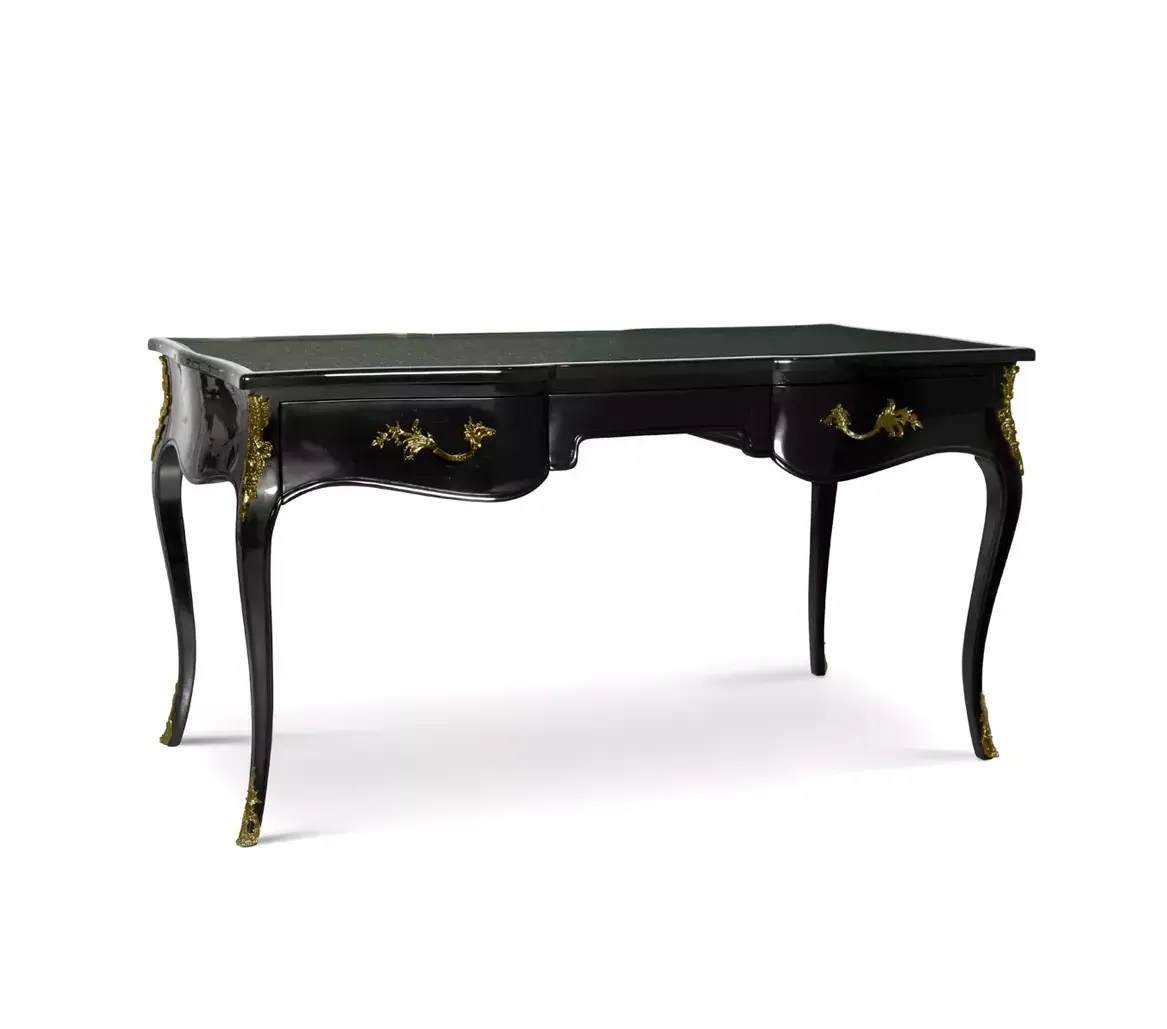 Biurko Ormolu z blatem z piór pawia