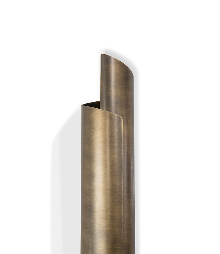 Kinkiet mosiężny patynowany