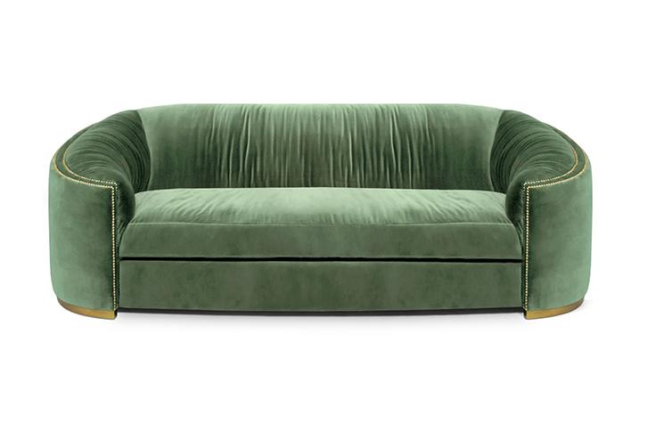 Sofa zakrzywiona Premium Comfort zielona