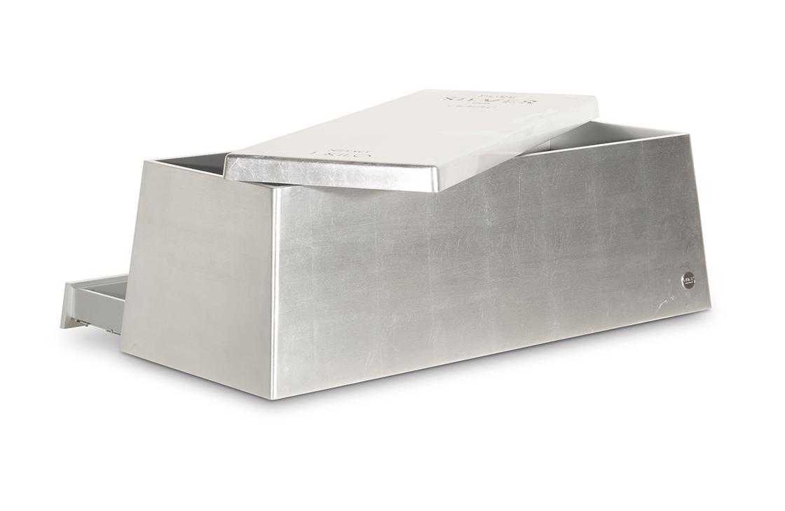 Srebrna skrzynia na zabawki Lunar