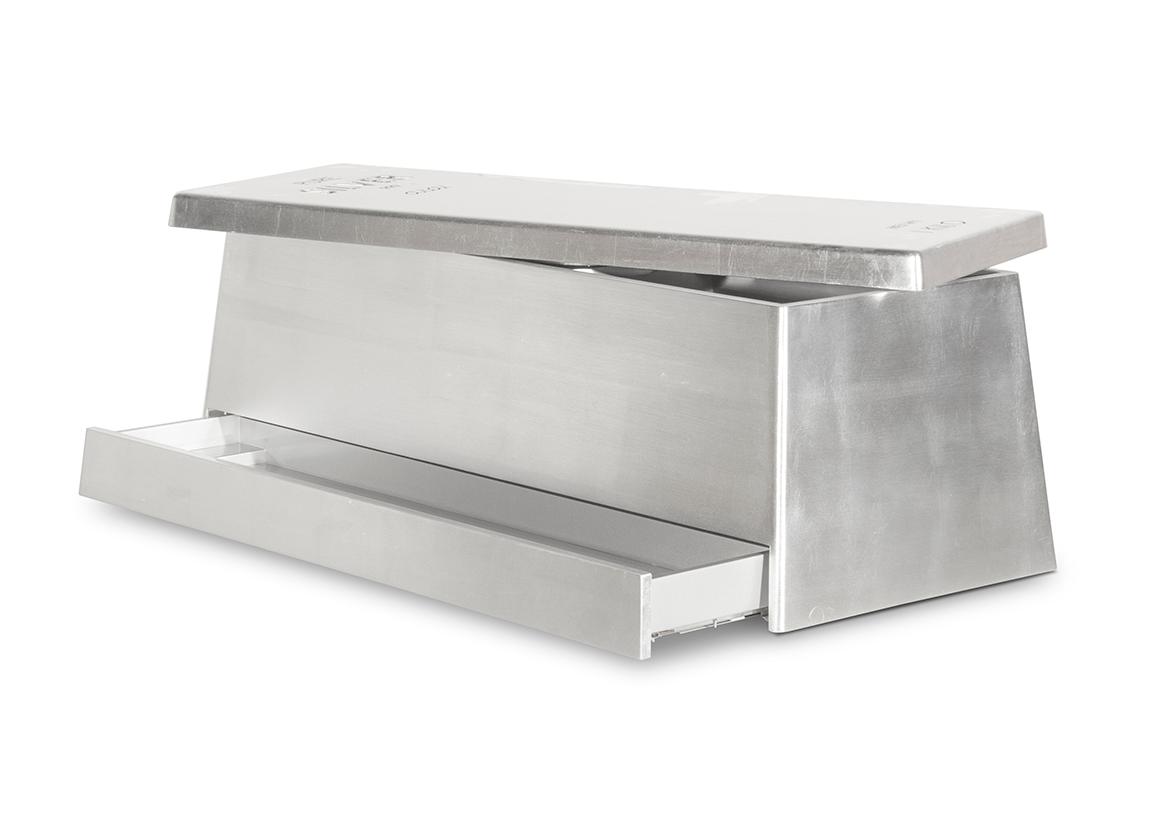 Srebrna skrzynia na zabawki Lunar