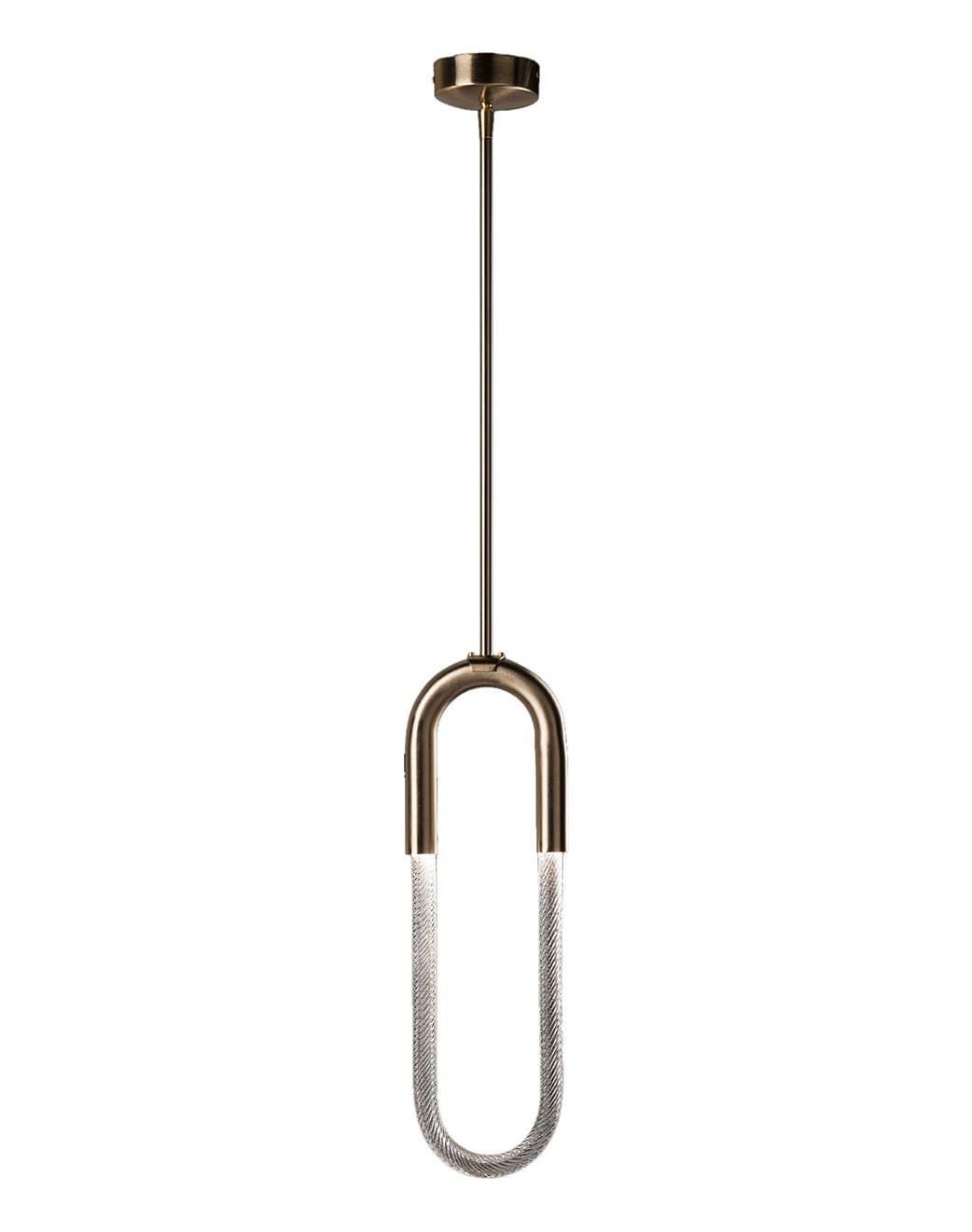 Owalna lampa wisząca muranowska przezroczysta