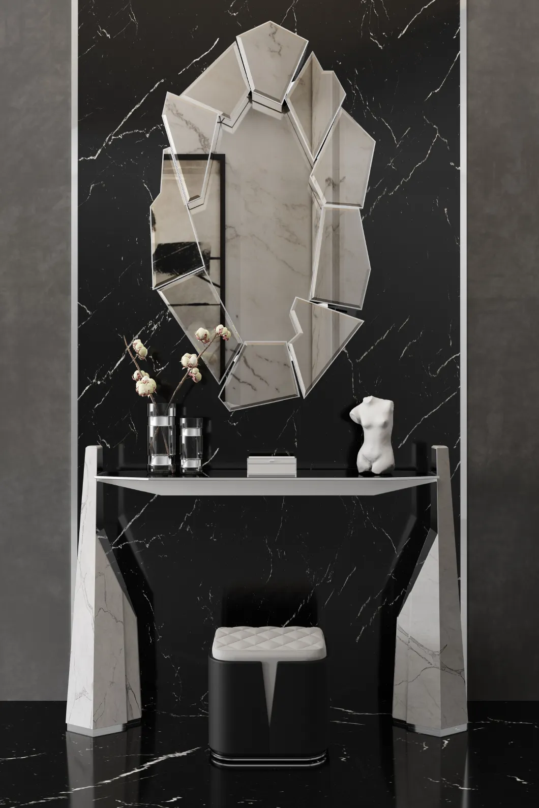 Lustro Shatter srebrne - 2