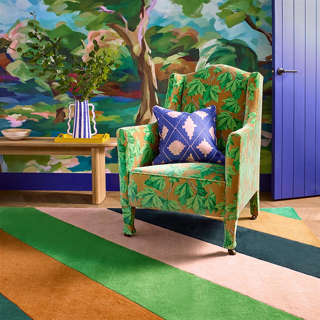 Dywan Sherbet Stripe Emerald/Amber | Rozmiar: 170 x 240 cm
