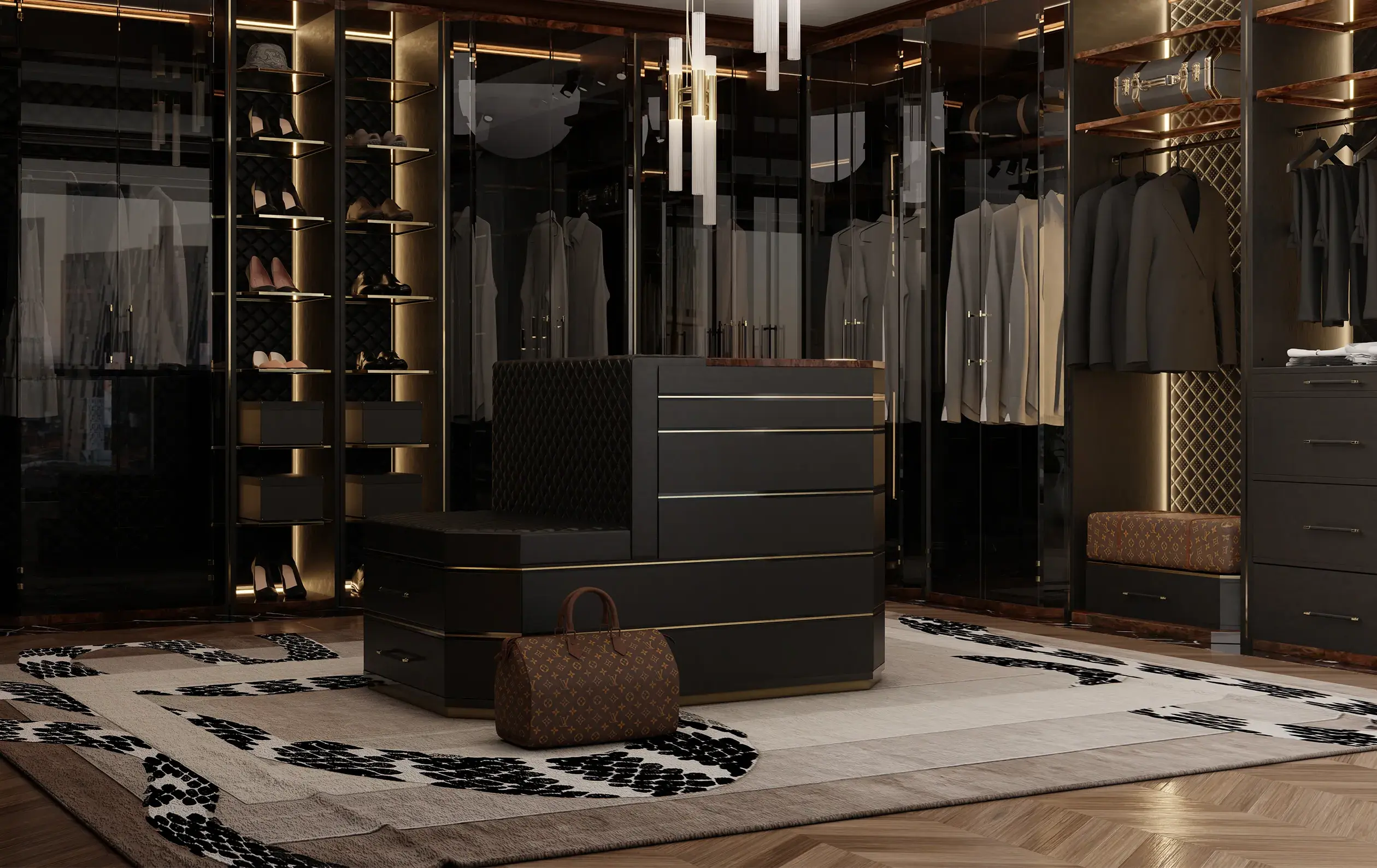 Wyspa garderobiana Cadence beżowa