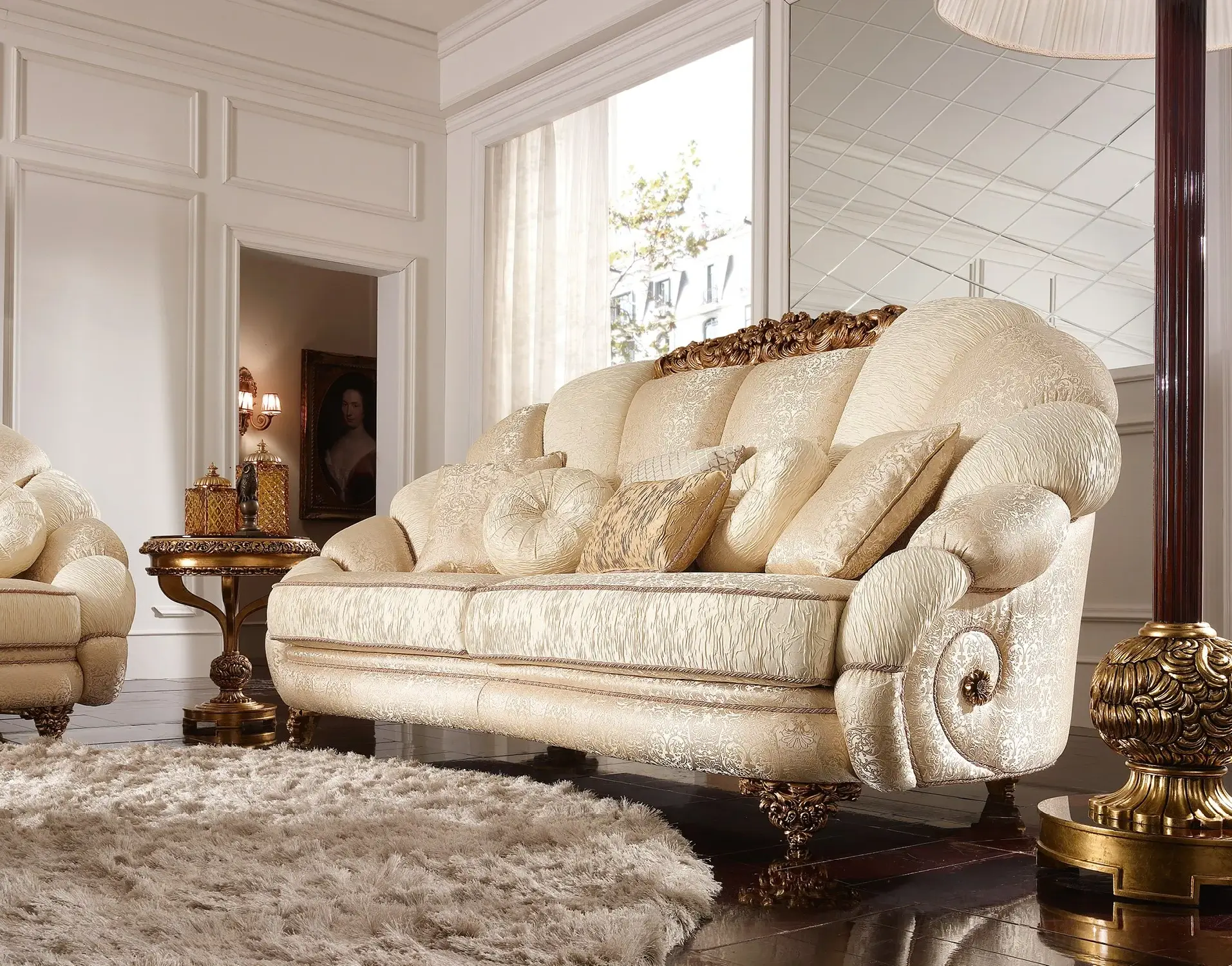 Włoska sofa Royal z tkaniny | Konfiguracja: 2‑osobowy