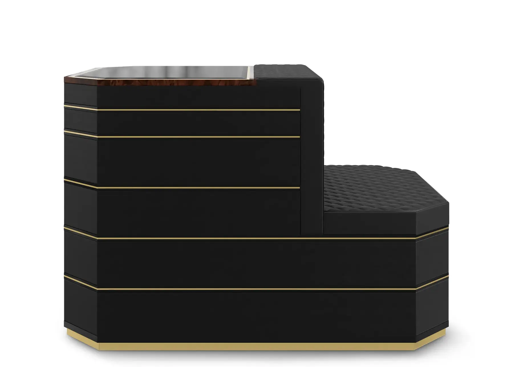 Wyspa garderobiana Cadence czarna