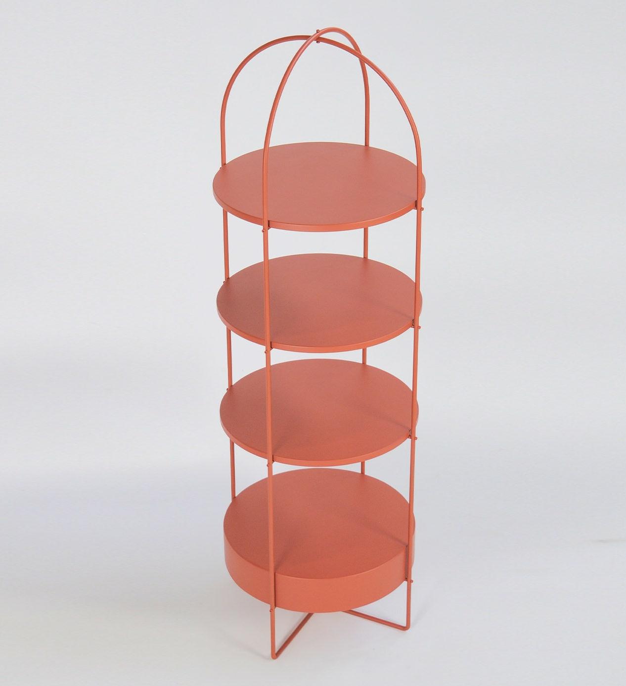 Czerwony Lakierowany Regał