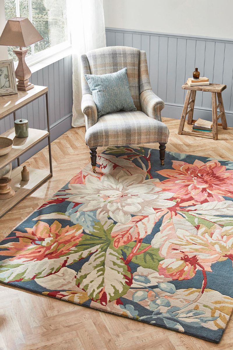 Dywan Dahlia and Rosehip Teal 50608 | Rozmiar: 140 x 200 cm