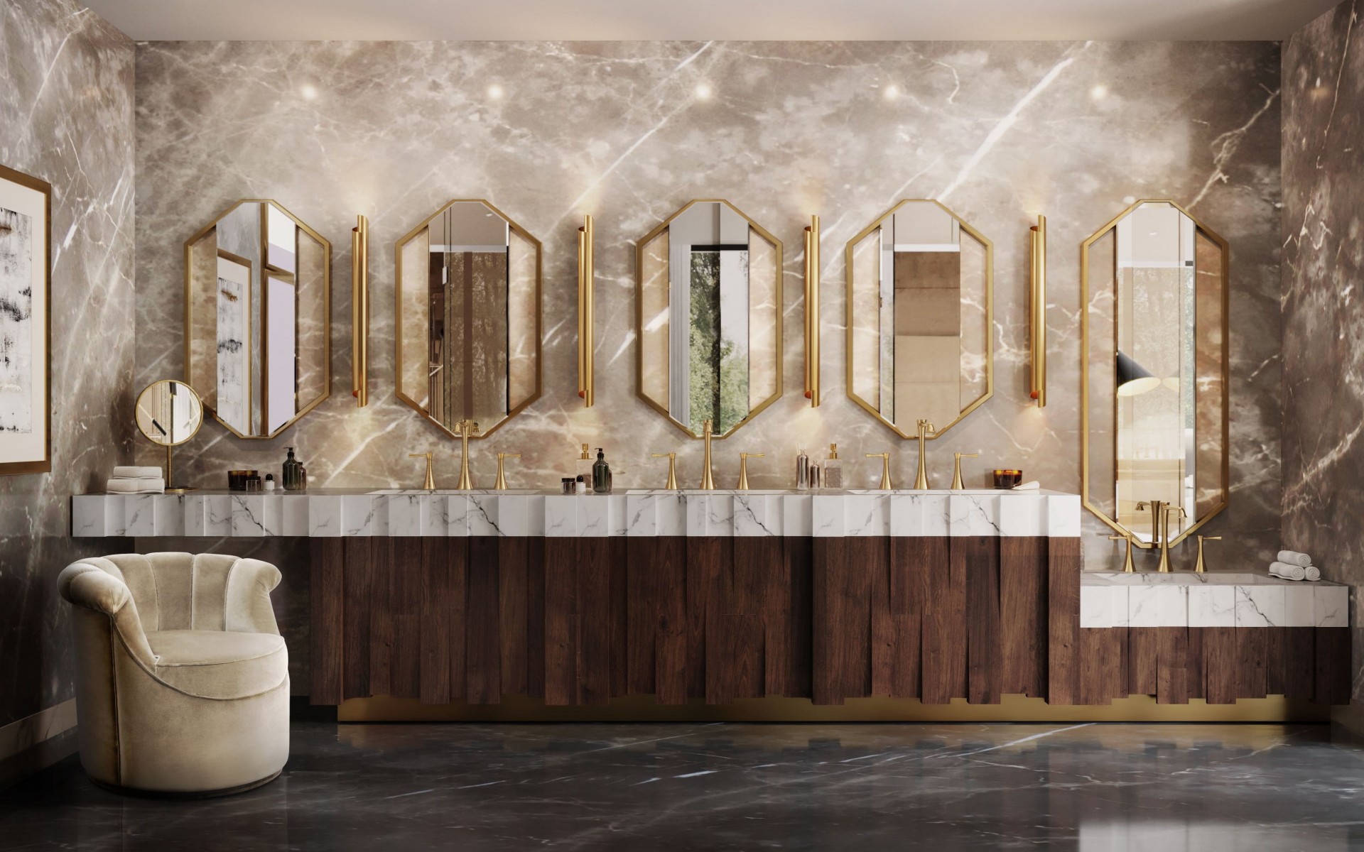 Szafka łazienkowa Geoglyph - 1