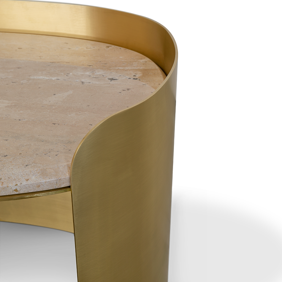 Owalny stolik boczny Franklin Scott