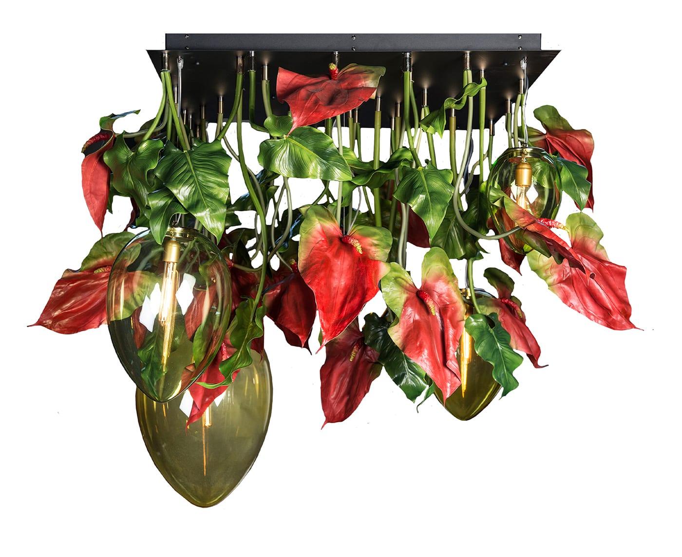 Ciemny żyrandol Anthurium