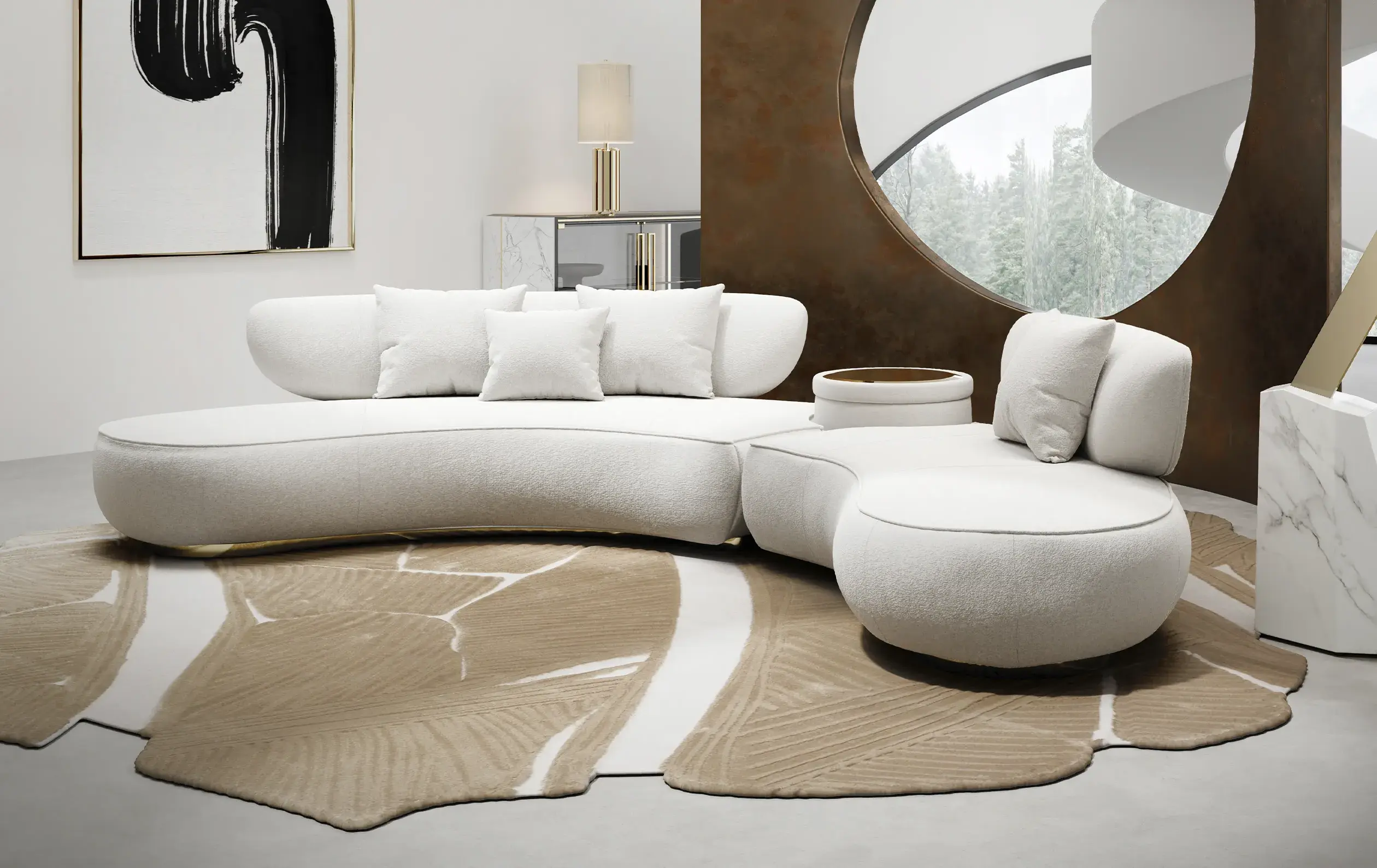 Sofa okrągła Lattice - 5