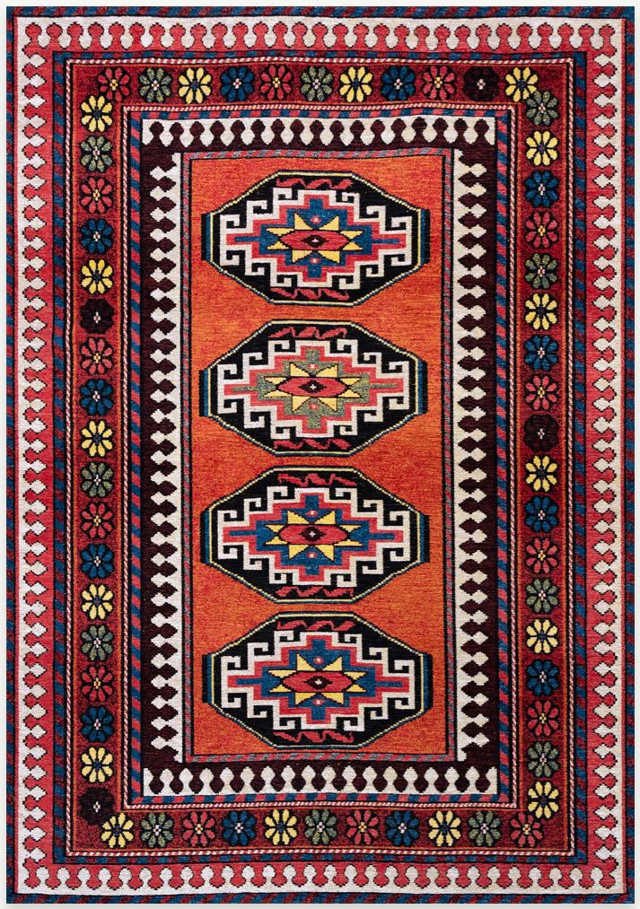 Dywan Red Mix 9844 | Rozmiar: 140 × 200 cm