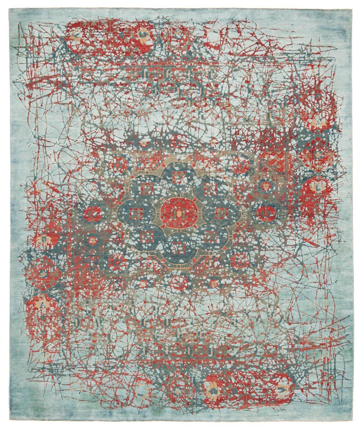Dywan Mamluk Kensington Pleasure Red Blue Silk | Rozmiar: 250 x 300 cm