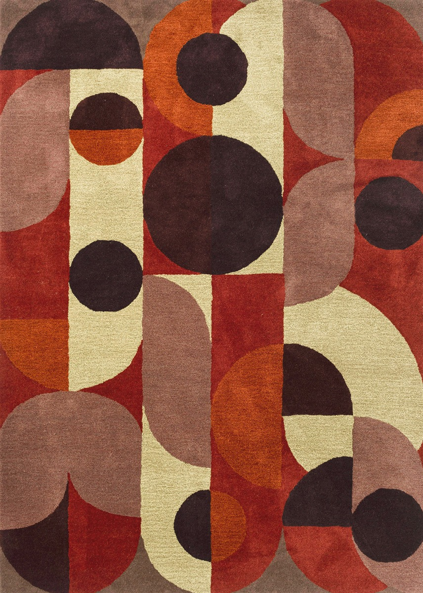 Dywan Decor Cosmo Red Pale Green 95203 | Rozmiar: 160 x 230 cm