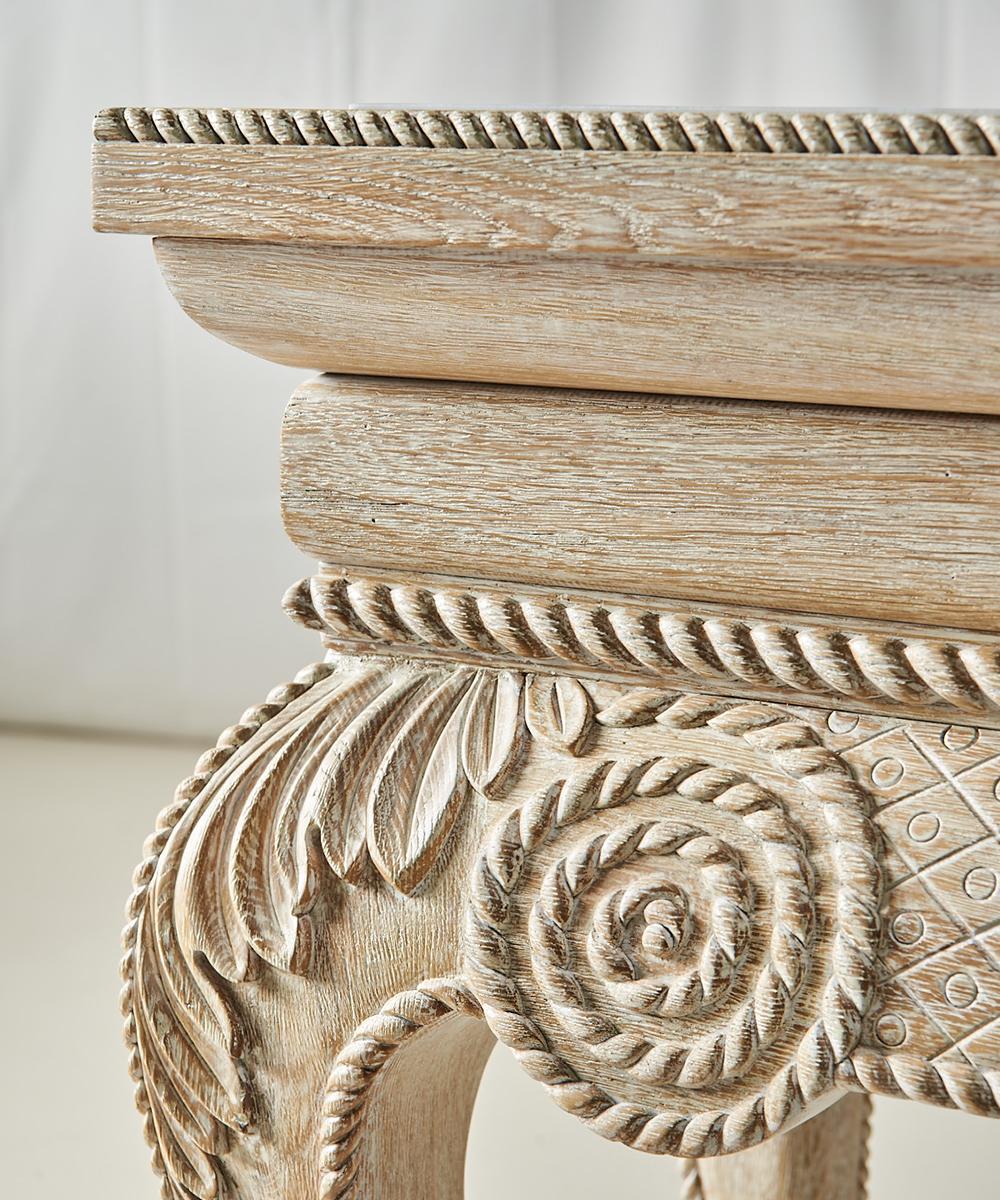 Mini konsola York Venetian White Oak