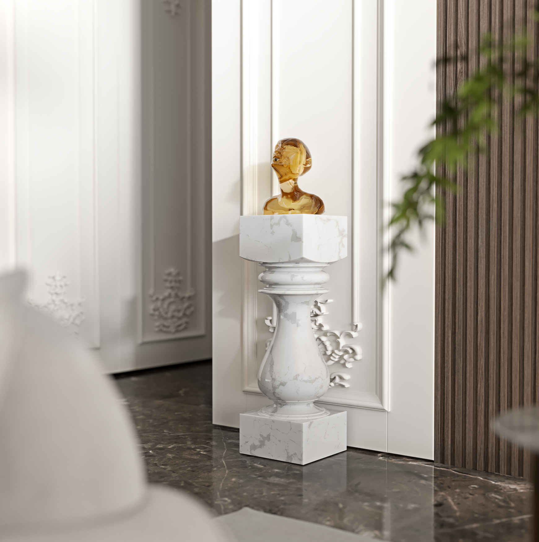 Stół kolumnowy Obsidian