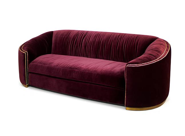 Sofa zakrzywiona Premium Comfort czerwona