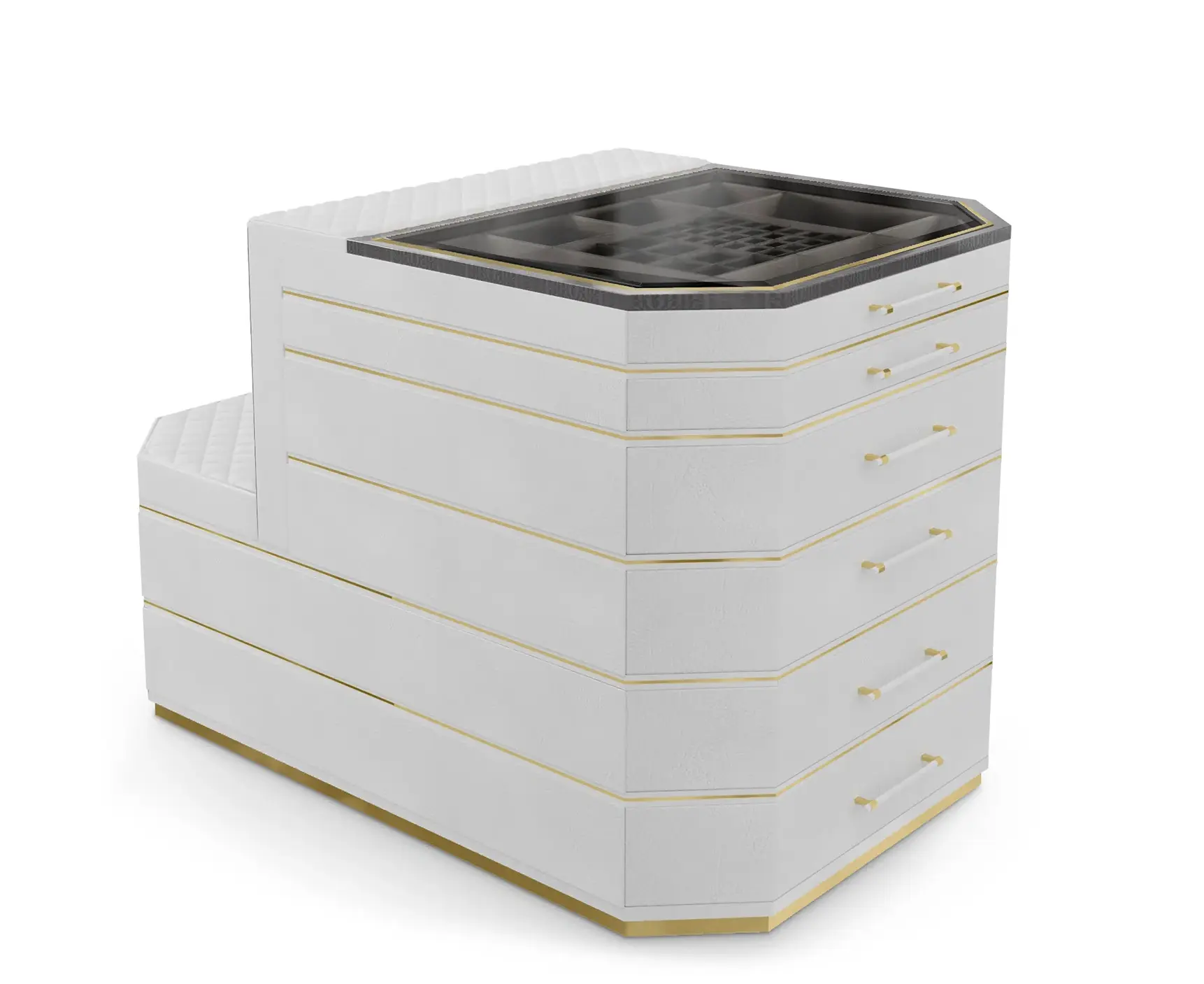 Wyspa garderobiana Cadence szara