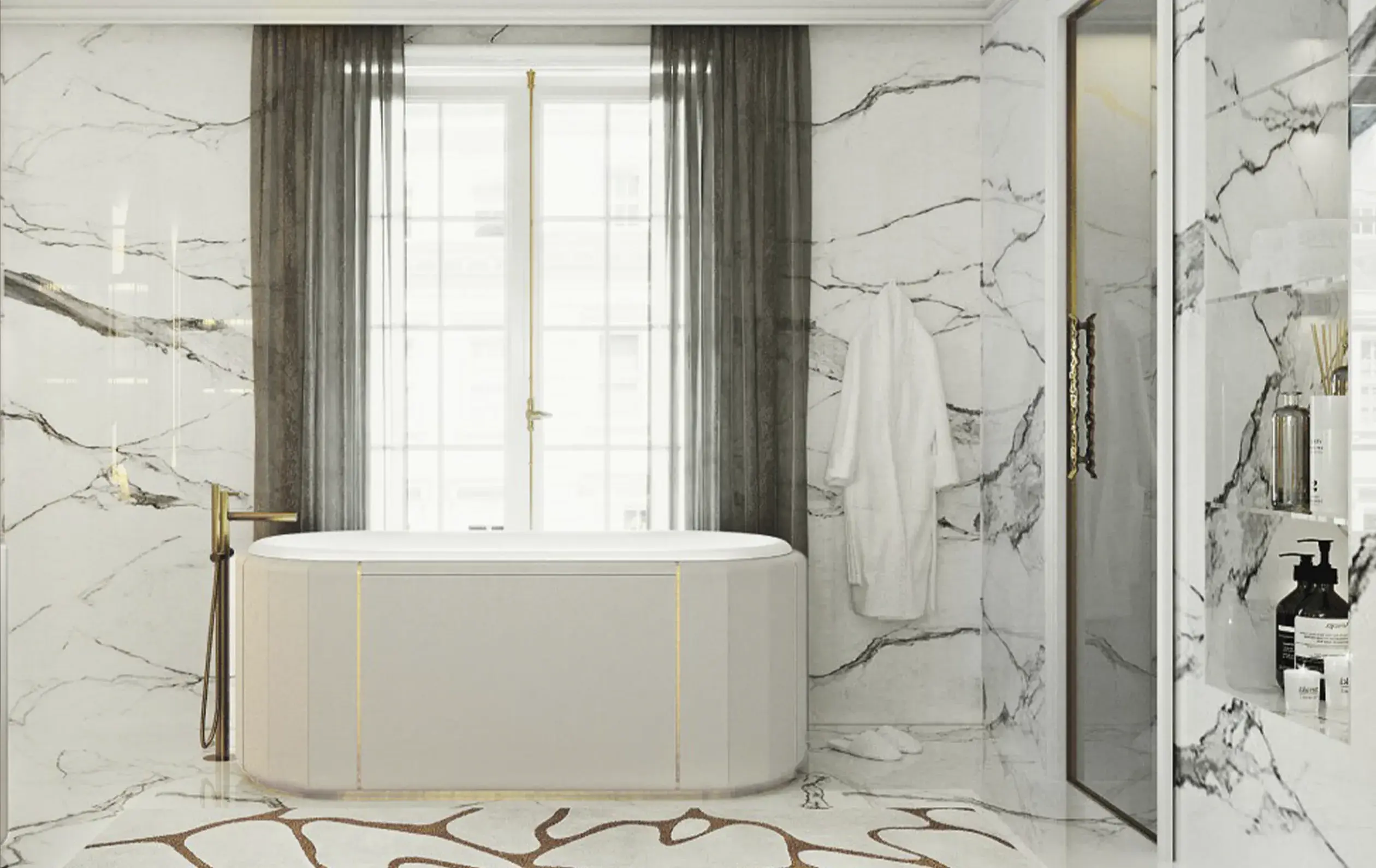 Wanna wolnostojąca Regal Soak Black - 3