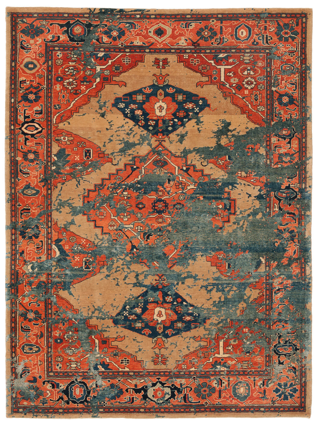Dywan Serapi Kingsbury Sky Dark Blue Silk | Rozmiar: 300 × 400 cm