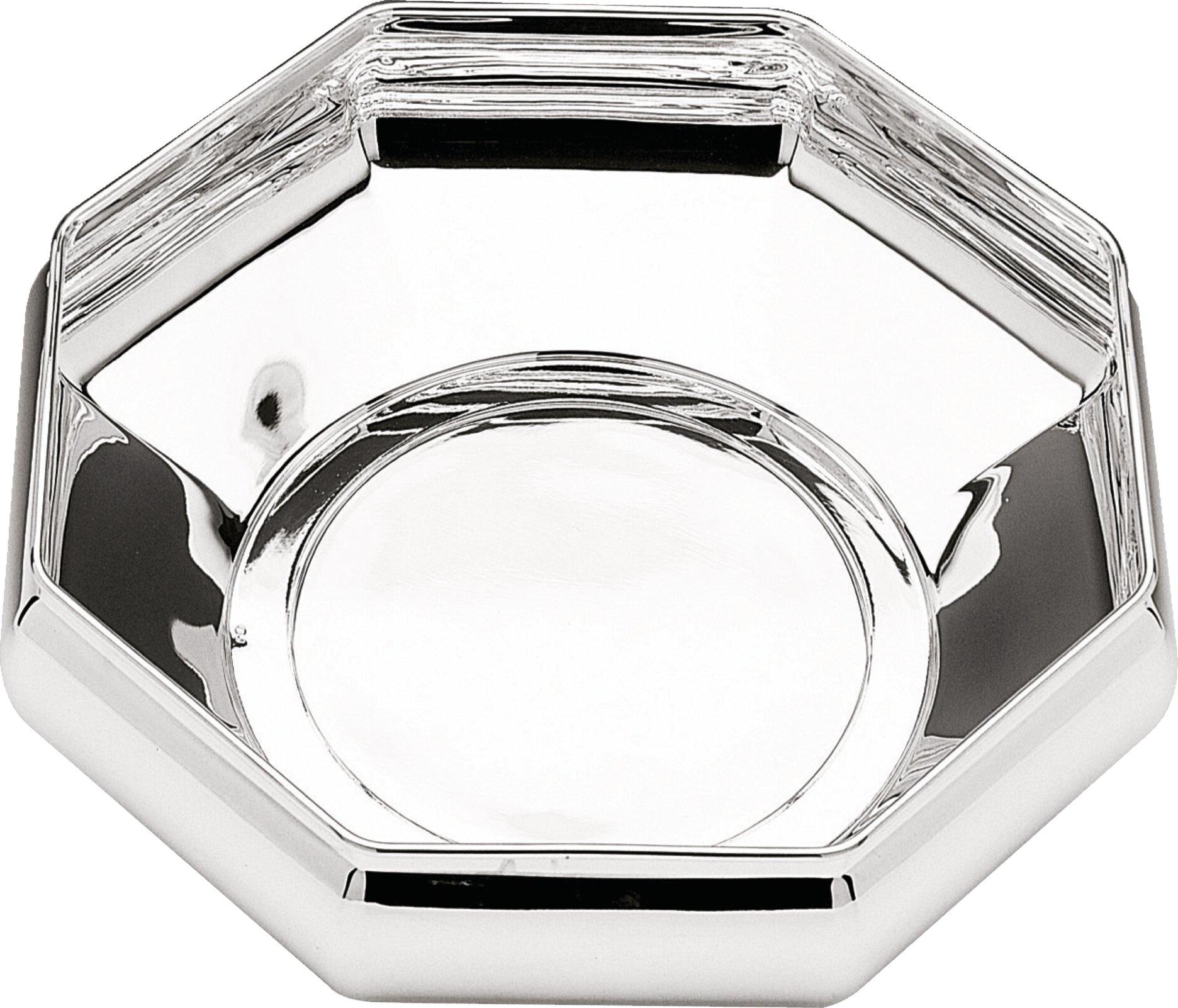 Ośmiokątna misa posrebrzana