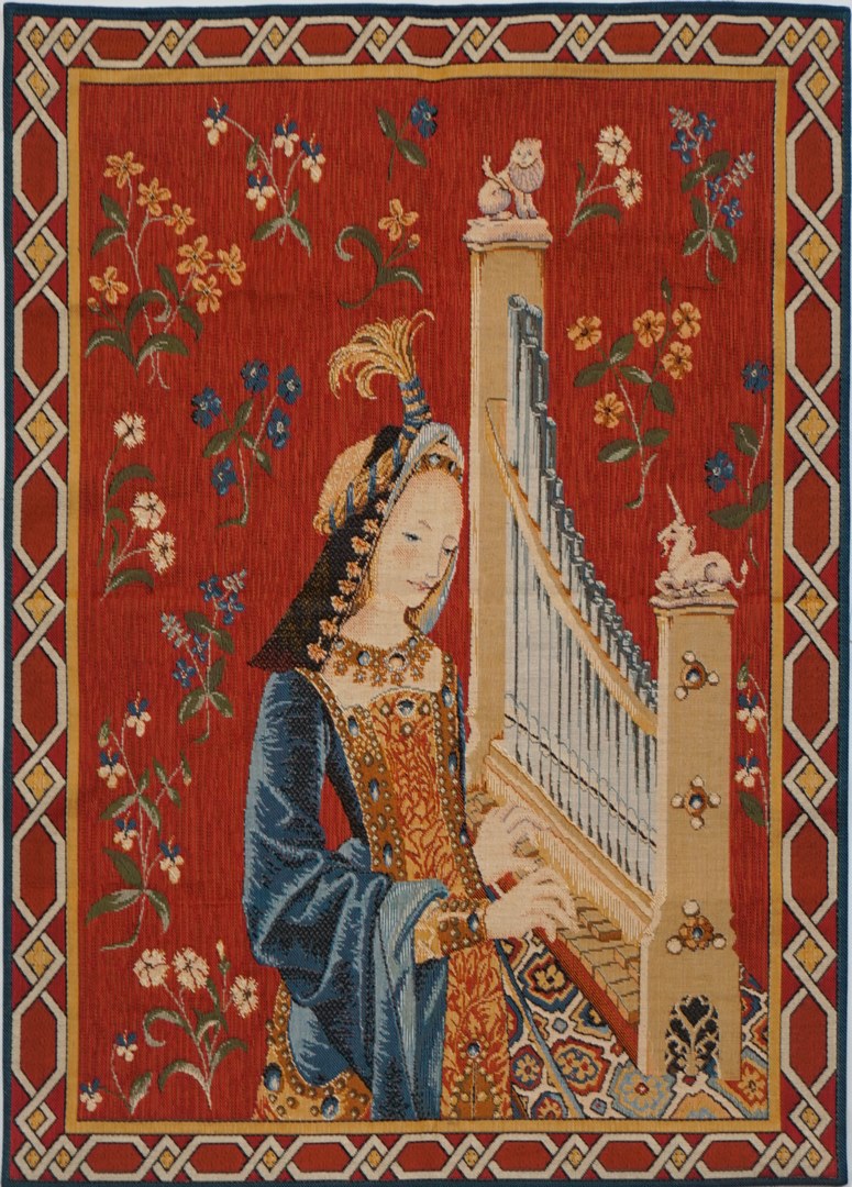 Gobelin The Hearing with Border | Rozmiar: 50 x 67 cm